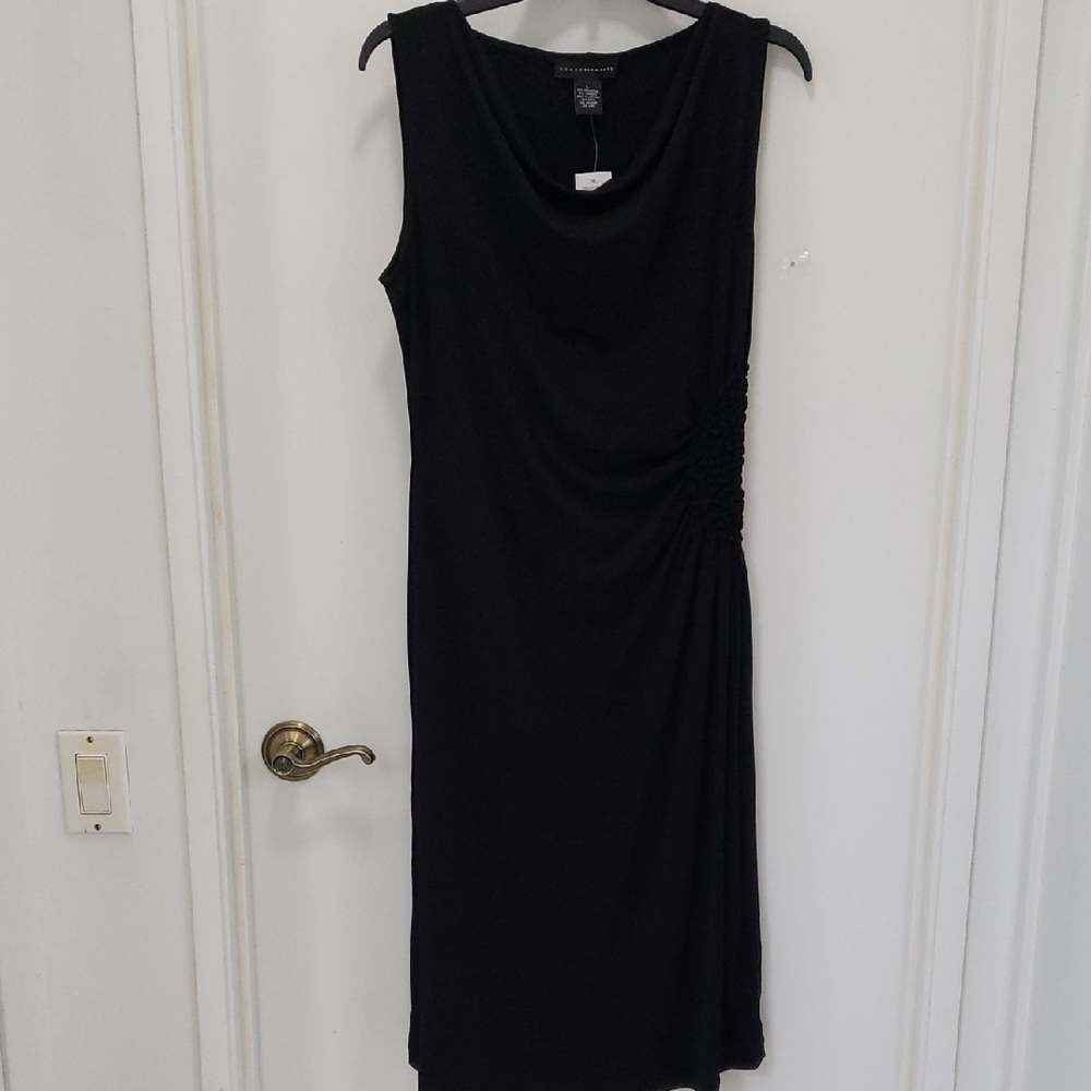 NWT 〰️Grace Elements〰️ Cowl Neck Ruched Side Dress L